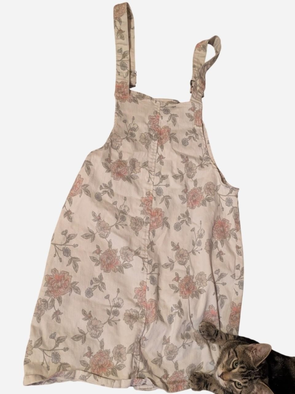 SO Floral Short Overalls Mini Skirt Dress